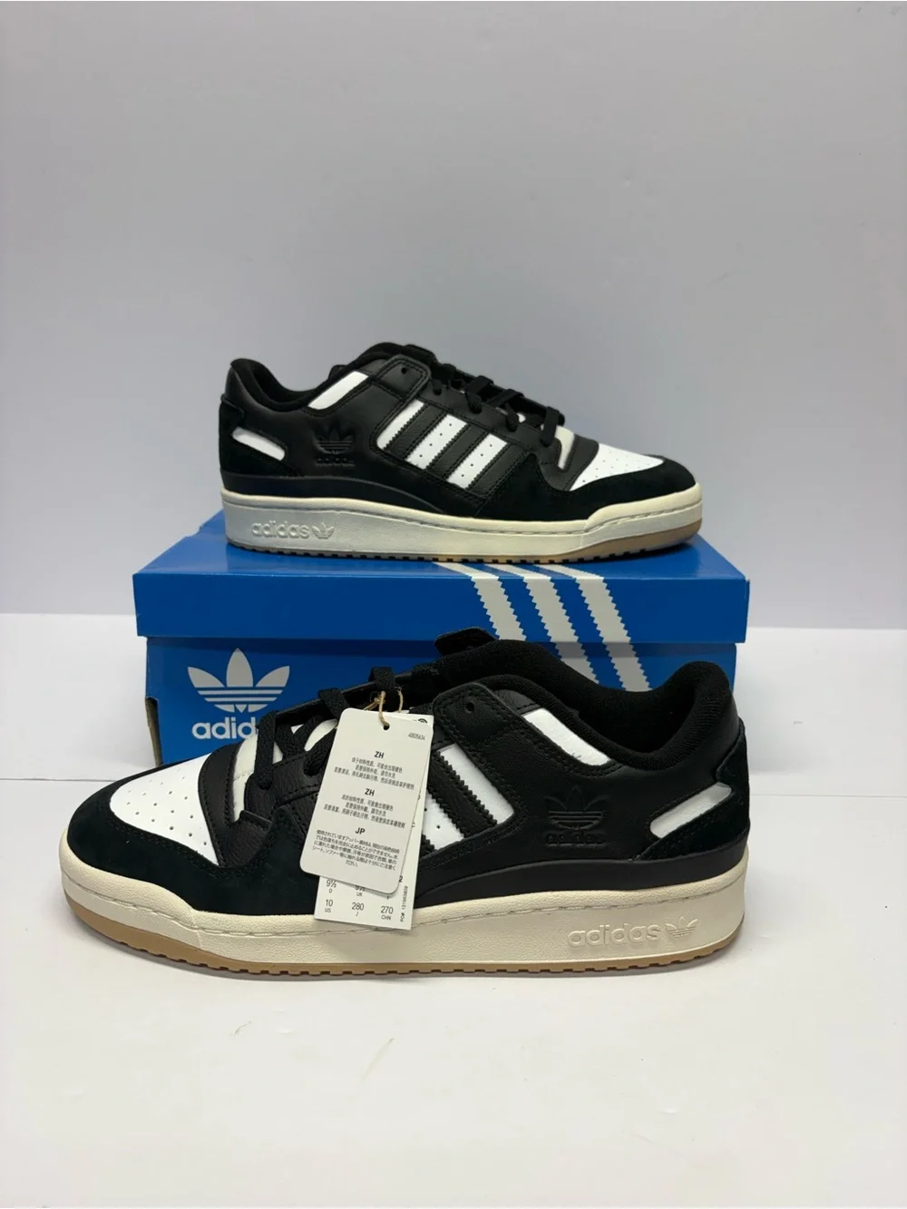 adidas Black and White Court-Inspired Low Sneakers